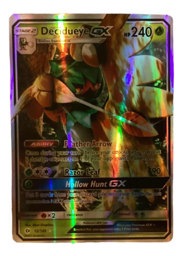 Decidiueye Gx 12/149 Carta Pokémon Full Art