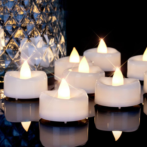 Velas Sin Llama, Paquete De 12 Velas Falsas Con Temporizador