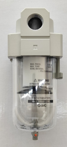 Filtro Para Aire Marca Smc 1/2 Npt Uso General Dren Manual
