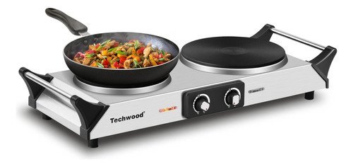 Techwood - Quemador Doble Para Cocinar, Estufas Electricas D