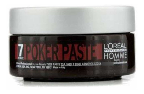 Imagen 2 de 2 de Cera Para Pelo Poker Paste Homme Loreal 75ml Fijación Fuerte