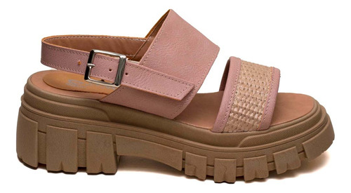 Sandalias De Mujer Taco Vestir Zapatos Eco Cuero Livianos 