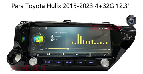 Audio Vehiculos Para Toyota Hulix 2015-2023 Carplay 4+32g Bt