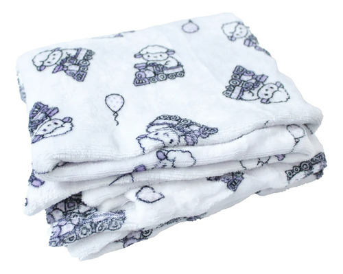 Cobija Para Bebé Calientita Frazada Suave Cobertor Infantil Color Lila Felpa