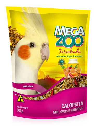 Farinhada Megazoo  Calopsitas Sabor Me, Ovos E Propolis 300g