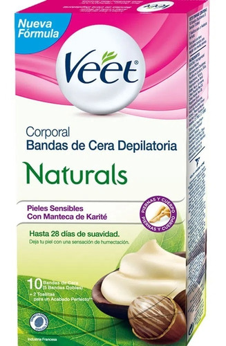 Veet Bandas Depilatorias Corporales Piel Sensible 10 U