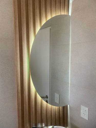 Espejo Semicircular Con Luz Led Diámetros 80 Cm