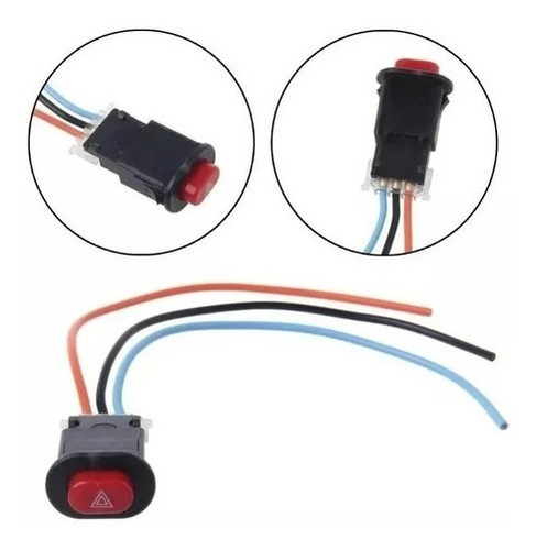 Interruptor Pisca Alerta Universal Para Adaptação Motos.