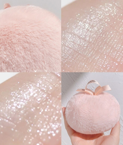 Pompon Con Polvo De Hadas Iluminador Rostro Y Cuerpo