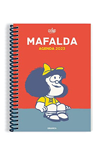 Libro Agenda 2023 Mafalda [tapa Roja] [dos Paginas Por Seman