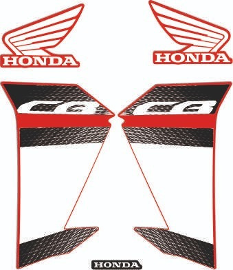 Calcomanias Honda New  Twister Cb 250 Moto Roja Solo Deflect