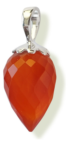 Colgante Péndulo Cornalina Plata Fina 925