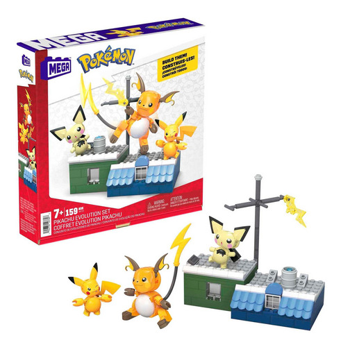 Mega Juguete De Construcción Set De Evoluciones De Pikachu