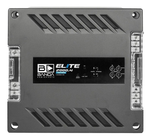 Modulo Amplificador Banda Elite 2000.4 4 Canais De 500w 1ohm Cor Cinza-escuro