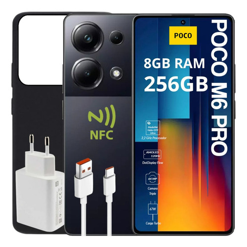 Xiaomi Poco M6 Pro 256gb 8gb Ram Nfc Dual Sim Con Accesorios Negro