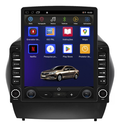 Kit Multimidia Ix35 10/17 9,7p Android Carplay 2gb 64gb