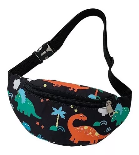 Riñonera de dinosaurio para niños, con cinturón pequeño, bolso cruzado para  la cintura para niñas y niños pequeños, Negro (grande, 10.23 x 5.91 x 2.75