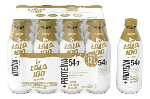Leche Lala 100 Proteina 12 Pz 1 Lt