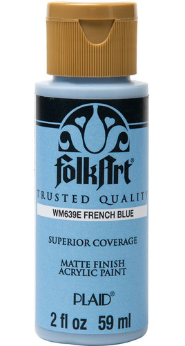 Pintura Acrilica Mate Folkart Usa 59ml Blue Azul Frances