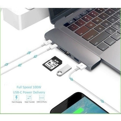 Adaptador Macbook Pro Air Hub Usbc Hdmi Usb 3 .0 7 En 1