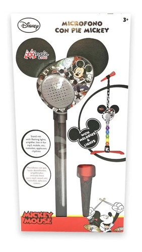 Mickey Microfono Pie Amplifica Voz Luz Mp3 Disney Reig 5371 