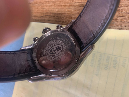 Relogio Corum Vidro Oval Fundo Azul Pulseir D Couro