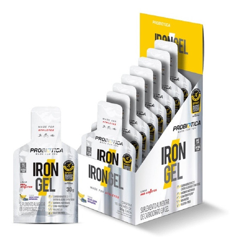 Iron Gel Carb Probiótica Sachês Pro Athletes Fruitflow®ii Cx