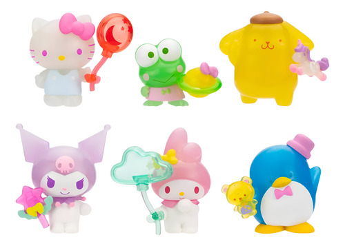 Figura Hello Kitty 6- Pack Pompompurin Tuxedosam Kuromi 5cm