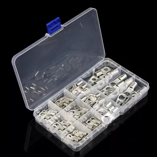 Kit de conectores crimpados para terminal de tubo de cobre prateado