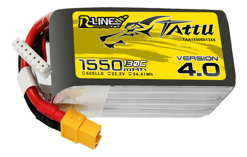 Tattu R-line Versin 4.0 6s Lipo Batera 22.2 V 130c 1550 Mah