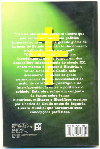 Imagem 2 de 10 de O Fio Da Espada - Charles De Gaulle - Leia Mais Livros