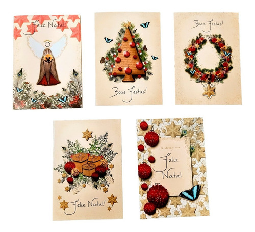 Kit 50 Cartão Natalino + Envelopes Branco Presentes Natal | Parcelamento  sem juros