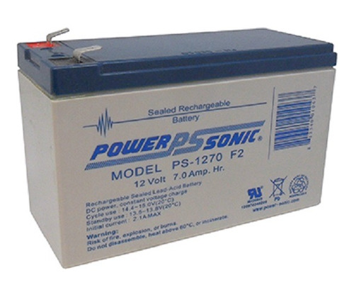 Ps1270 Bateria Recargable 12v/7ah Powersonic Ter.f2