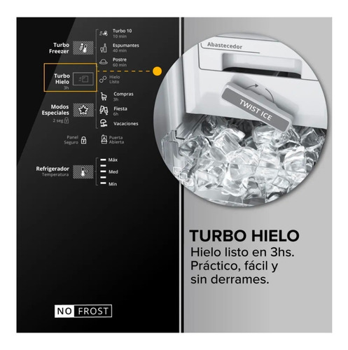 Heladera No Frost Whirlpool Wrm56k1 462 Litros Acero Inox