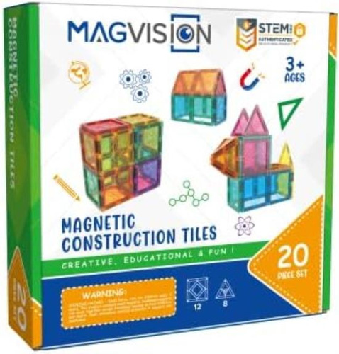 Magvision Juego De Baldosas De Construcción Magnéticas De 20