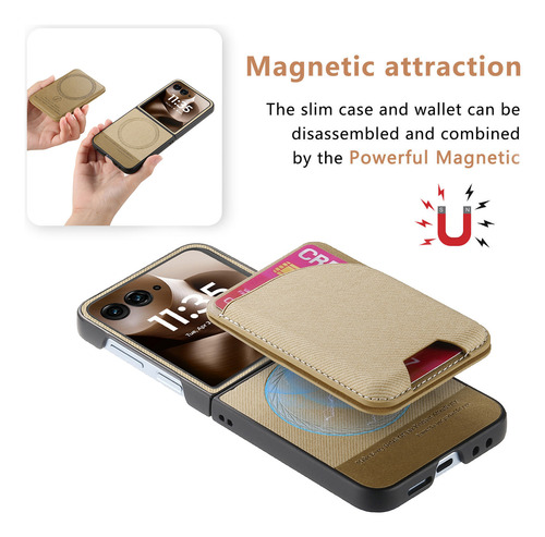 Funda De Teléfono Con Soporte Para Motorola Razr 60 50 40, Ultra Magnética, Funda De Piel