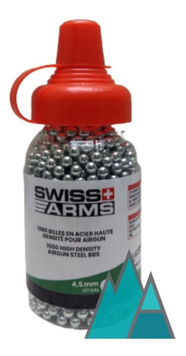 Balines Bbs 4,5 Mm Swiss Arms Para Pistolas Co2 X 1000 Und.
