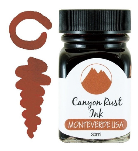 Frasco Tinta 30ml Monteverde® P Plumas Fuente Canyon Rust