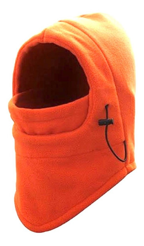 Mascara Termica Balaclava Naranja 6en1 Gorro Bufanda Polar