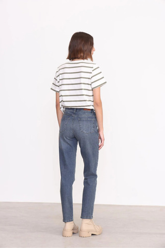 Jean Mujer Tiro Medio Slim New Blue Yagmour Azul Acero Jean 30