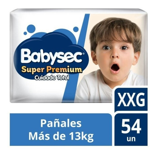 Pañales  Bebé Babysec Super Premium Cuidado Total 54 Un Xxg