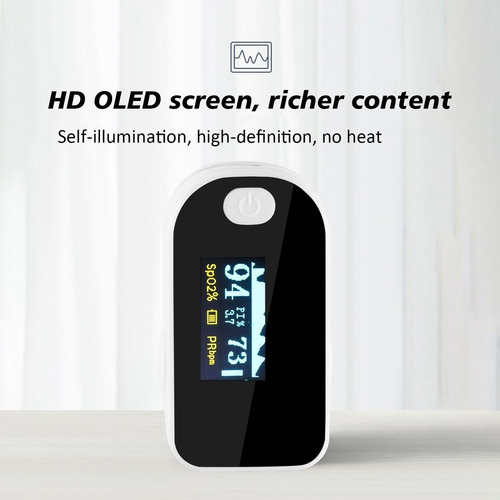 1pcs Oled Pantalla Dedo Clip Oxímetro Puro Ritmo Cardíaco Mo