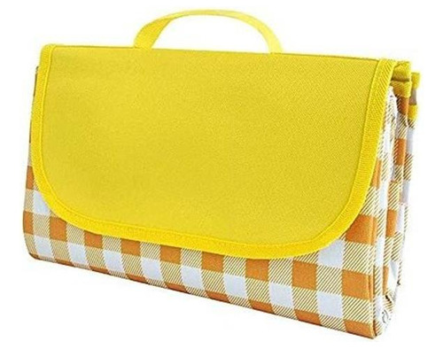 Manta De Picnic Portatil Extra Grande Amarillo Impermeable