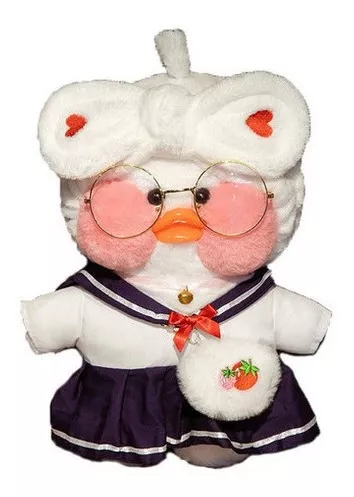 Pato de pelucia Lalafanfan Cafe Mimi 30cm Kawaii Tiktok