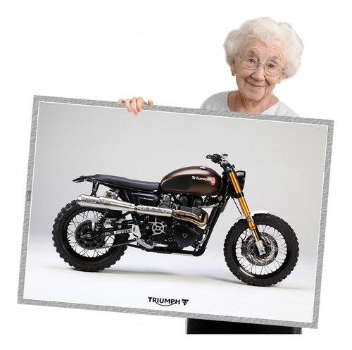 Poster Quadro Sem Moldura Moto Triumph 01 A1 84x60cm
