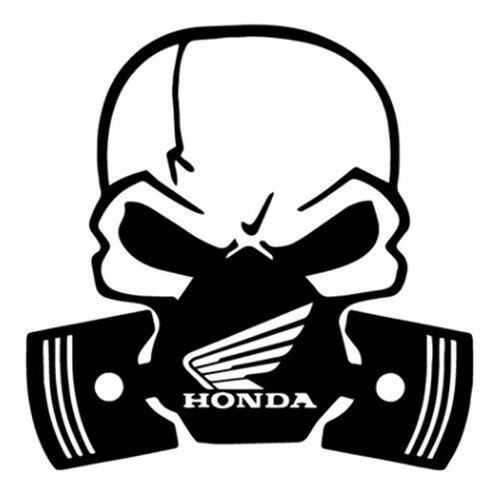 Sticker Calavera Honda Moto Adhesivo Tuning Racing Envynilos