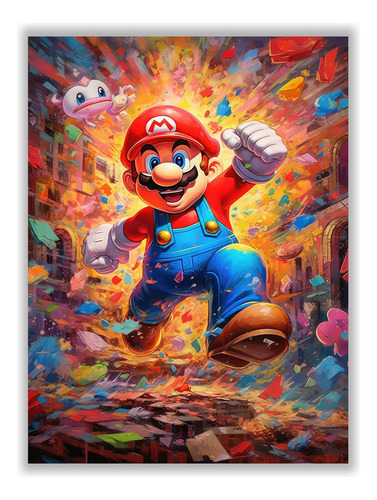 Akyzag Design, Póster De Pared De Juego De Mario ' (12.0 X 1