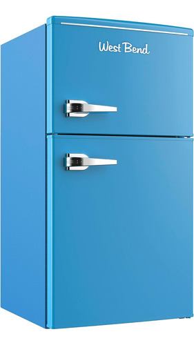 Mini Refrigerador, Color Azul Estilo Retro Marca West Bend