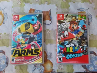 Pack Juego Nintendo Switch, Mario Odyssey Y Arms