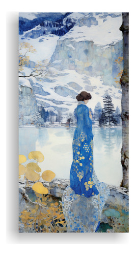 20x40cm Cuadro Paisajes Deshabitados De Gustav Klimt Flores